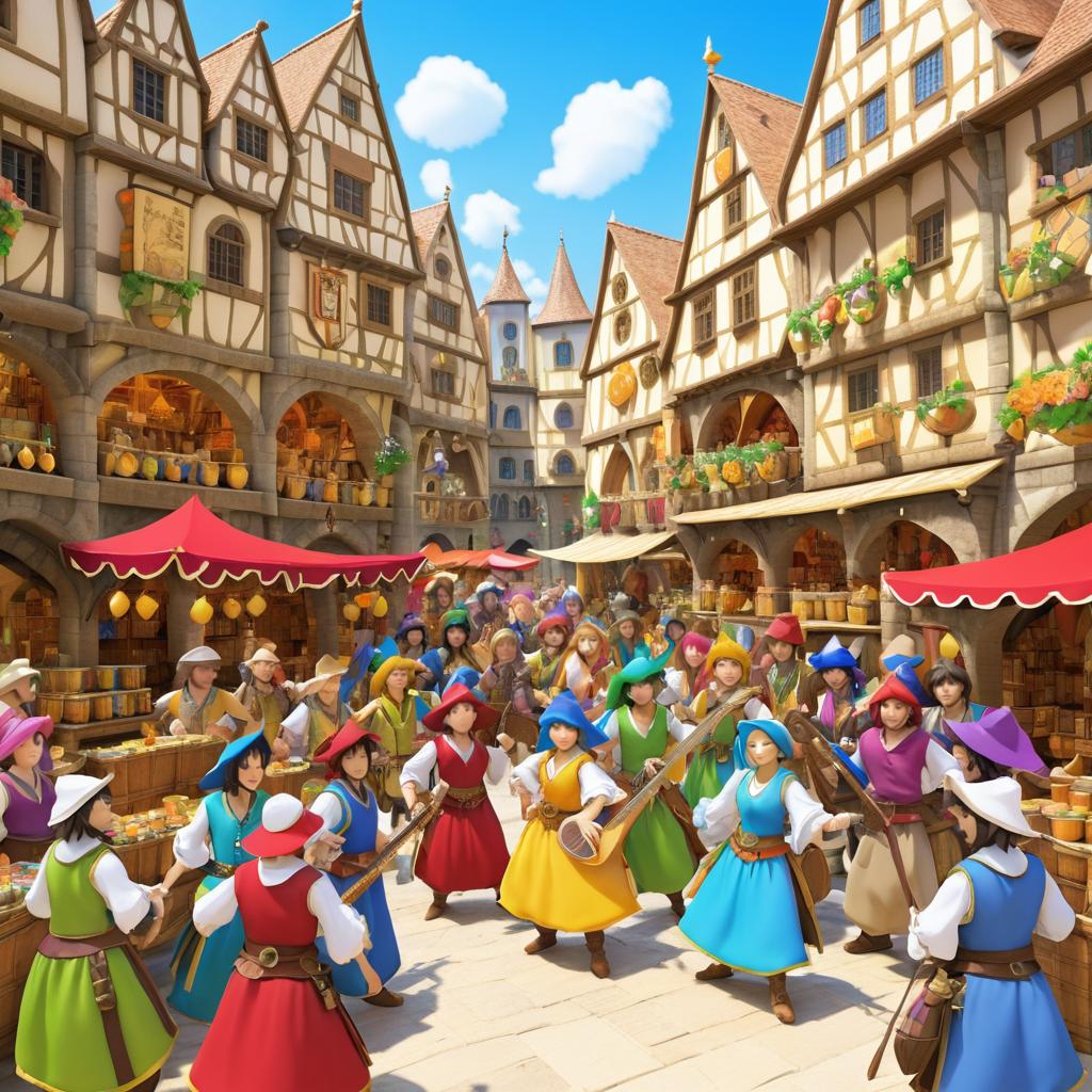 Lively Medieval Merchant Guild Festival