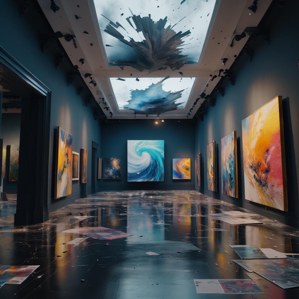 Art Gallery in Hurricane's Ominous Light