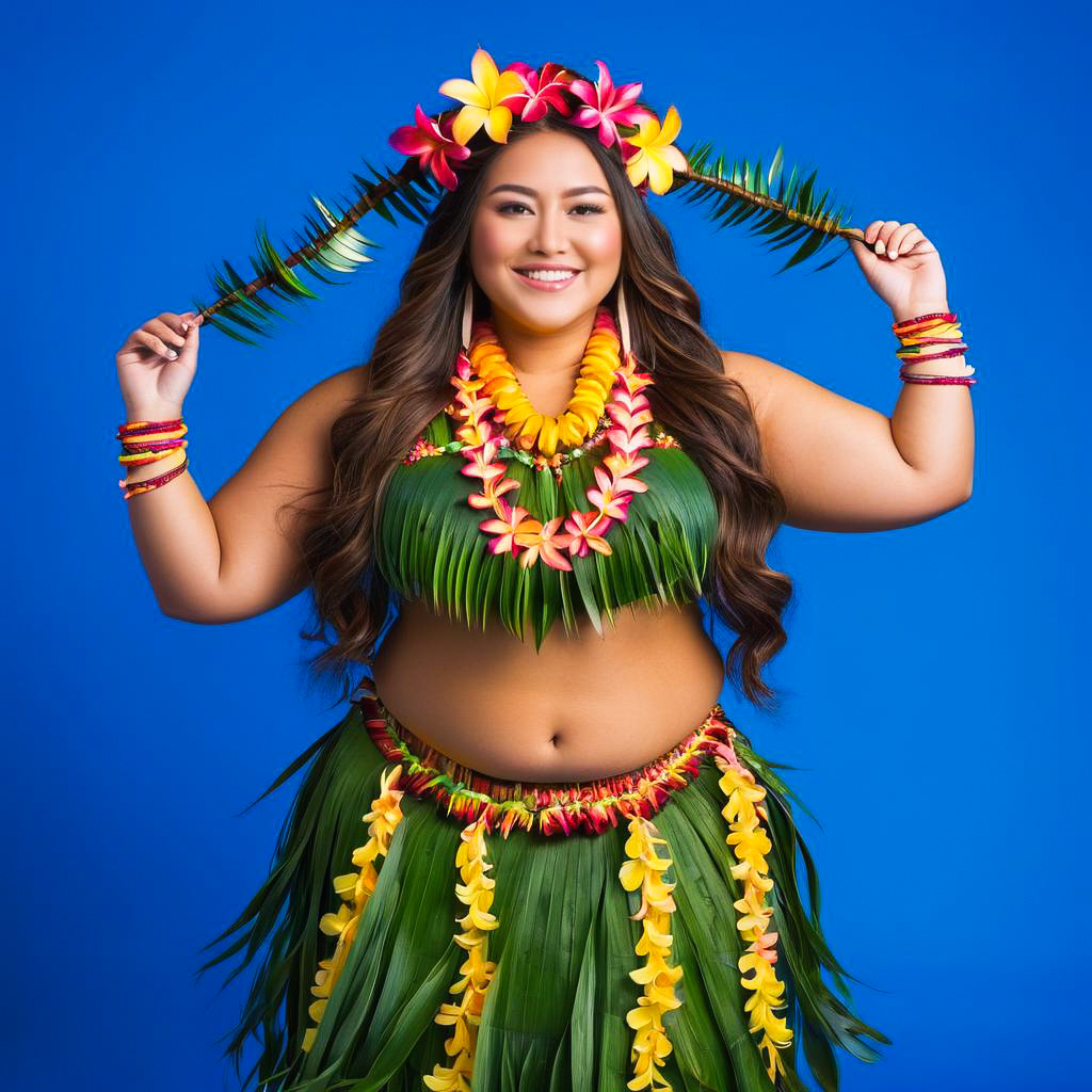 Glowing Hula Festival Attendee Portrait