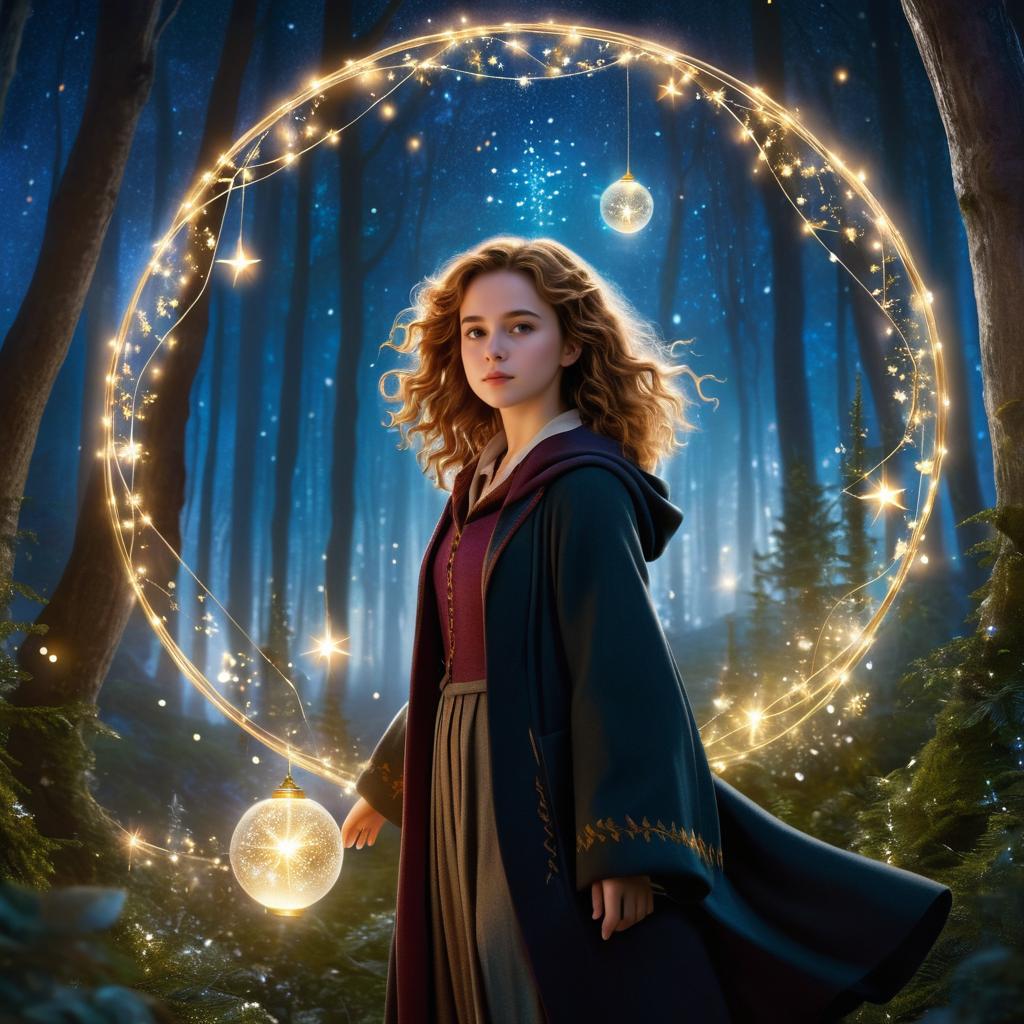 Celestial Hermione in a Dreamy Forest