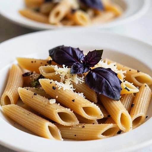 Close-Up Baked Penne Pasta Dish