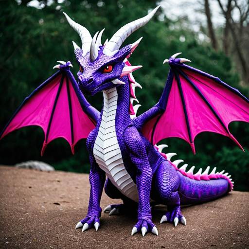 Vibrant Purple Dragon Cosplay Costume