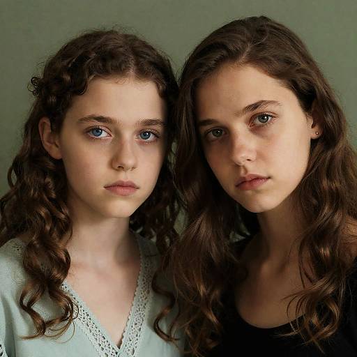 Intense Portrait of Two Young Women