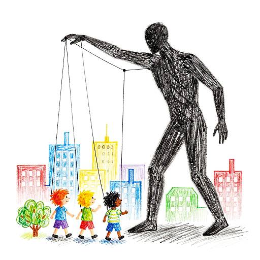 Childlike Colored Pencil Tyranny Sketch