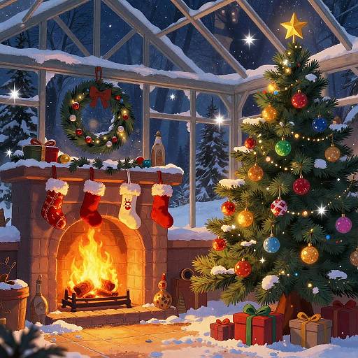 Whimsical Magical Christmas Greenhouse