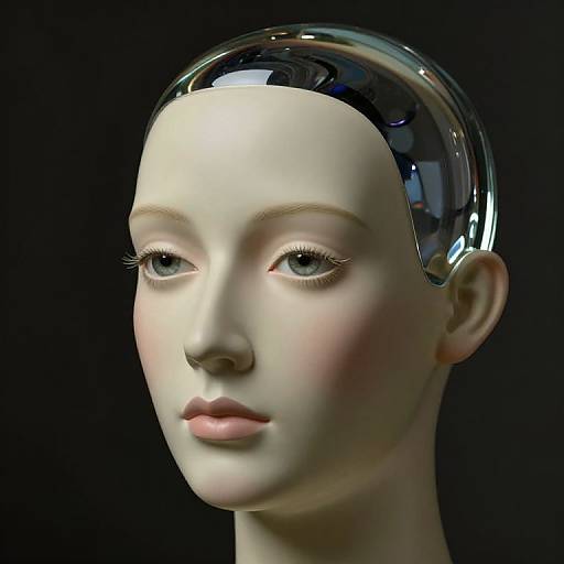 Surreal Glass Mannequin Portrait