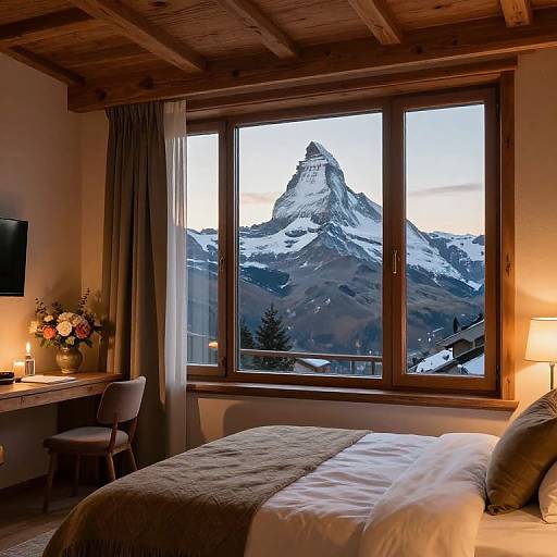 Cozy Bedroom with Matterhorn View