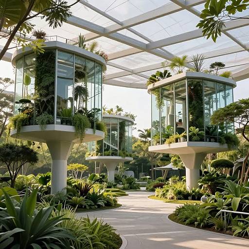 Agilem-Inspired Floating Glass Pavilions