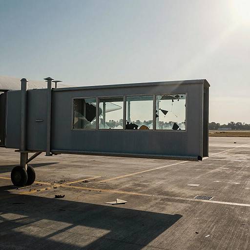 Photorealistic Abandoned Airport Scene