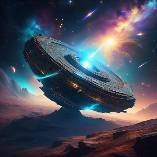 Surreal Ancient Artifact in Cosmic Void