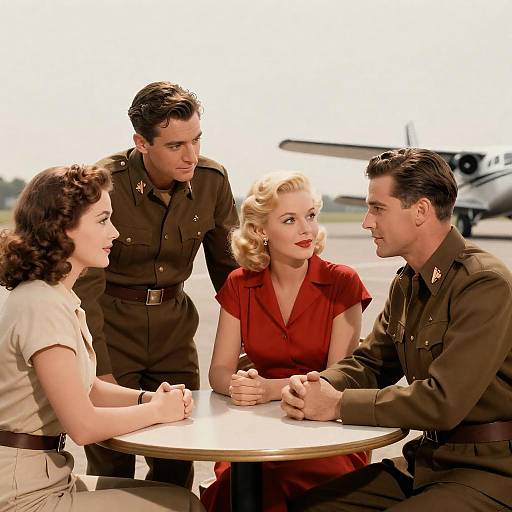 Vintage Movie Poster with Military Theme