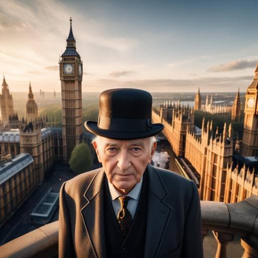 Elderly Man in Bowler Hat at Sunset Elderly Man in Bowler Hat at Sunset