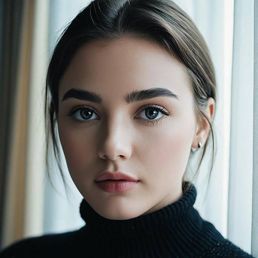 Portrait of Woman with Blue Eyes