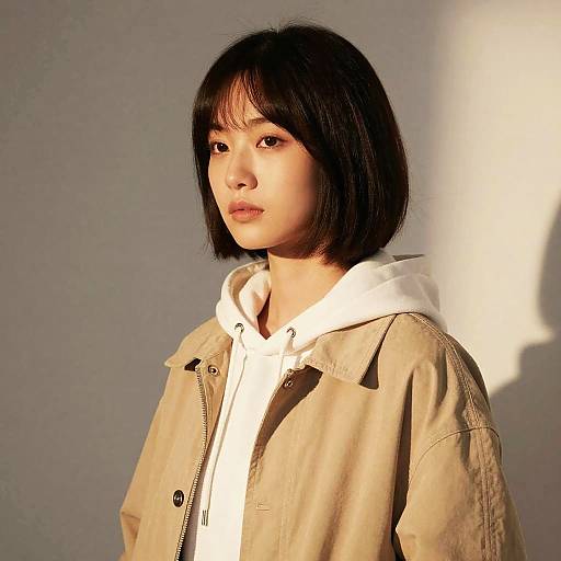 Classic Bob Hairstyle in Golden Hour