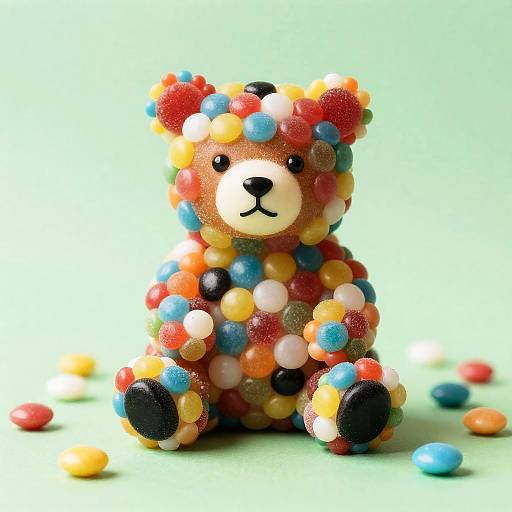 Colorful Candy Bear Sculpture