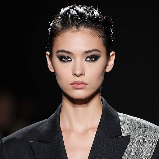 Dramatic High-Fashion Model Portrait