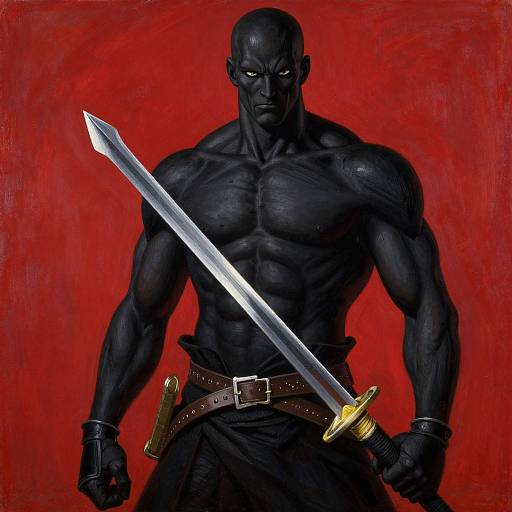 Guts in Romanticism Style Oil Painting