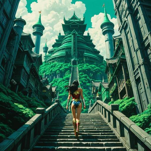 Wonder Woman Ascending to Emerald City