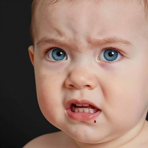 Angry Baby with Blood Drop