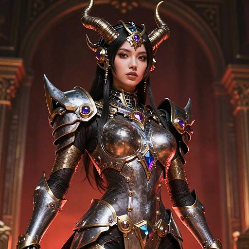 Futuristic Warrior Woman Digital Art