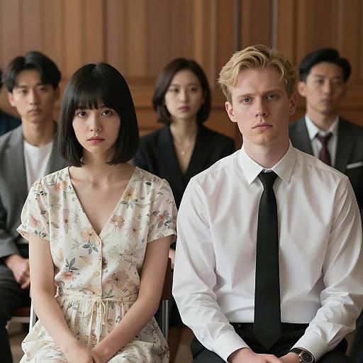 Serious Young Business Group in Meeting Room