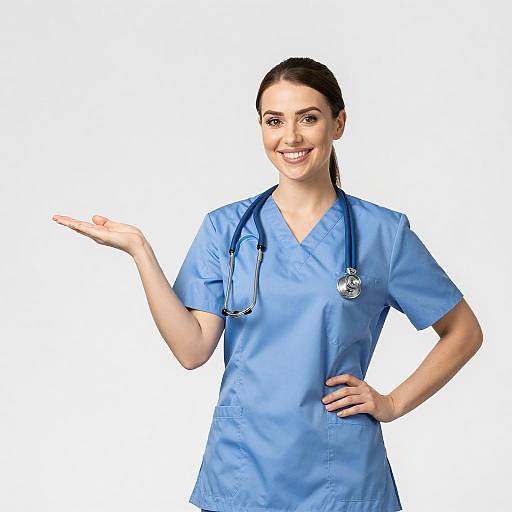 Smiling Female Nurse with Stethoscope
