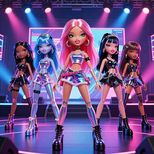 Futuristic Bratz Pop Icons Neon Stage