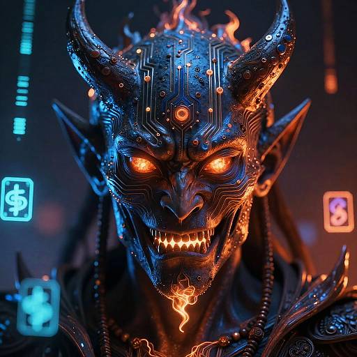 AI Demon with Circuit Patterns