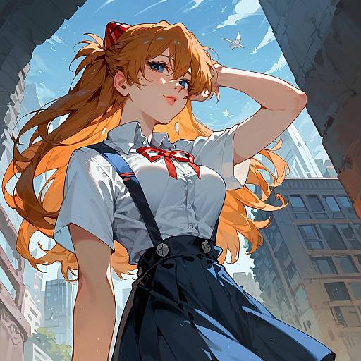 Asuka Langley in Tokyo-3 Uniform