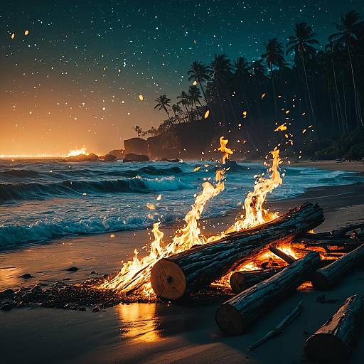 Ethereal Beach with Dancing Siren