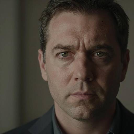 Serious Portrait of a Middle-Aged Man