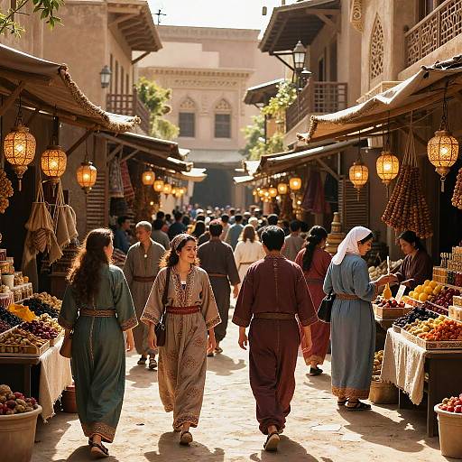 Vibrant Fantasy Market Street Scene