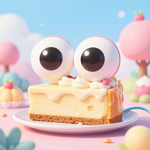 Giant Cyclops Eating Cheesecake