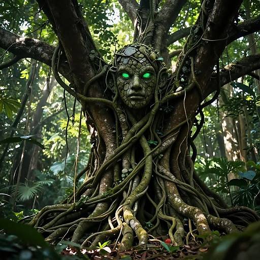 Ancient Vine and Stone Forest Colossus