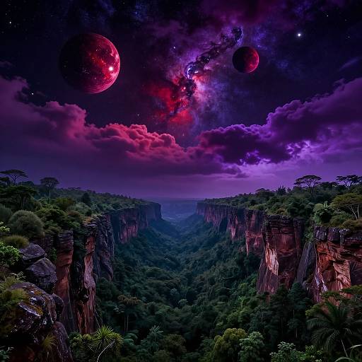 Mesmerizing Psychedelic Celestial Landscape