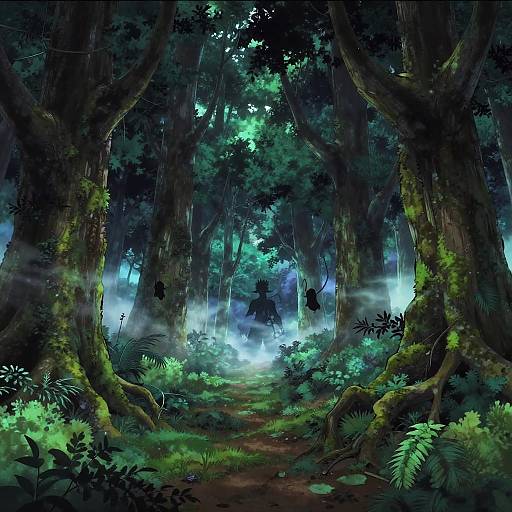 Mystical Demon Slayer Forest at Twilight