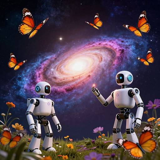 Robotic Butterflies Pollinating Galaxies