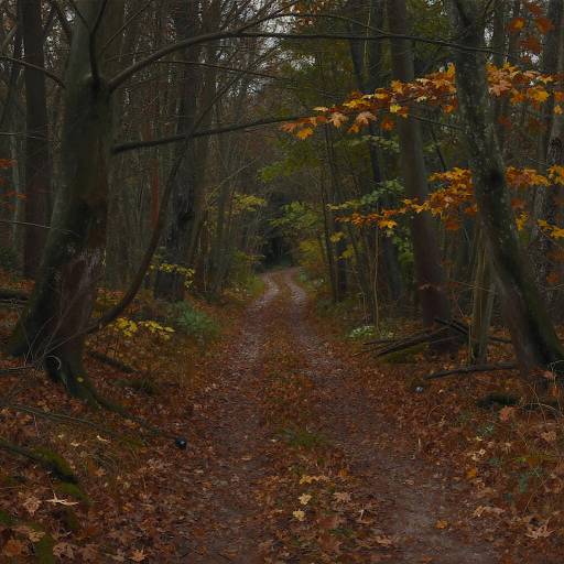 Egons Schiele Autumn Forest Pathway