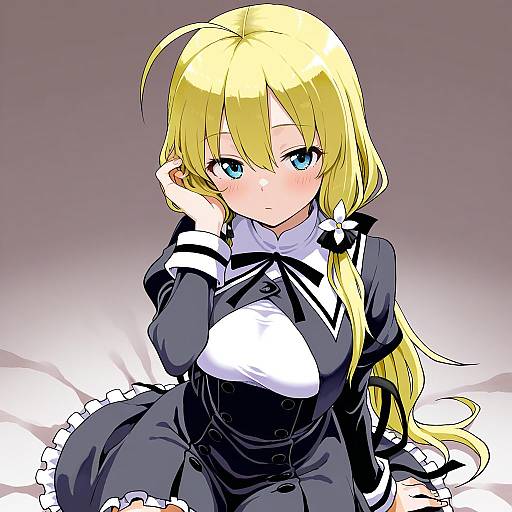 Illustration of Amano soraha, assault lily in the style of Yamamoto souichirou