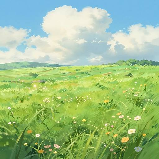 Studio Ghibli Countryside Serenity