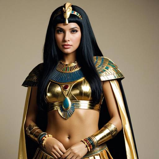 Woman in Golden Cleopatra Costume