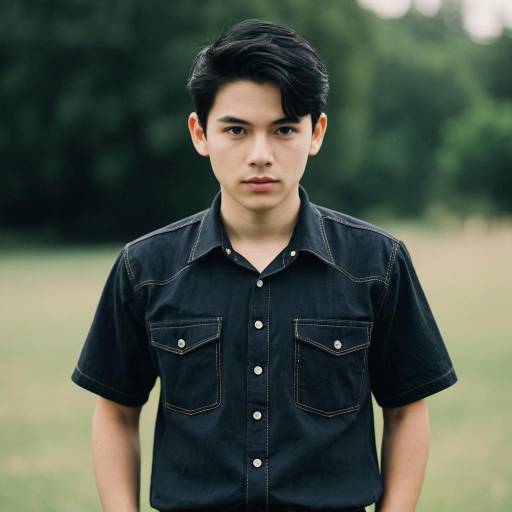 Realistic Solo Male in Short Sleeve Shirt