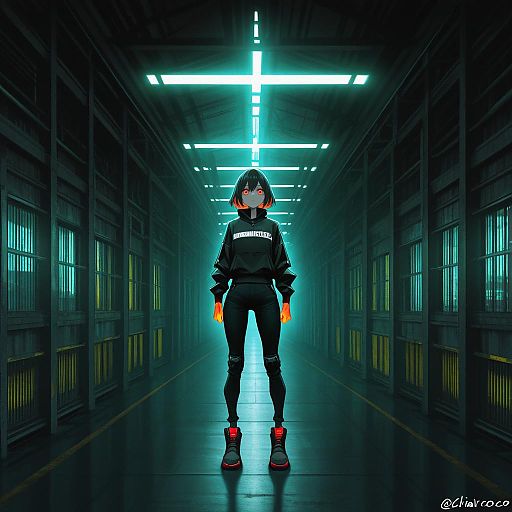 Cinematic High Fashion in Industrial Setting