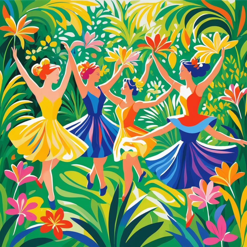 Matisse-Inspired Dancers in a Garden