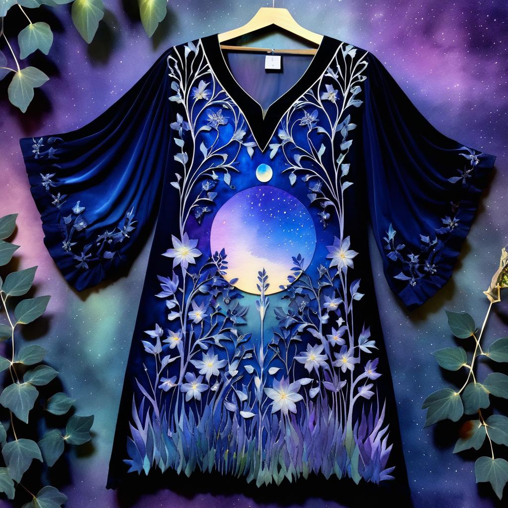 Enchanted Floral Tunic in Twilight