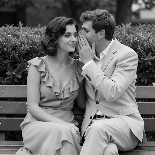 Intimate Black-and-White Couple Portrait