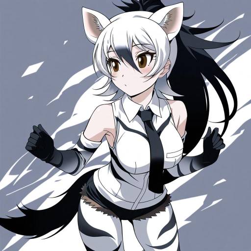 Illustration of Aardwolf (kemono friends), kemono friends in the style of Aoi nagisa (metalder)