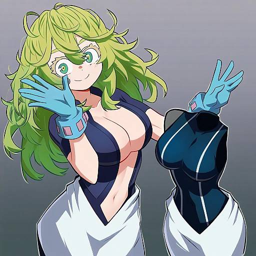 Illustration of Hagakure tooru, boku no hero academia in the style of Centurii-chan (artist)