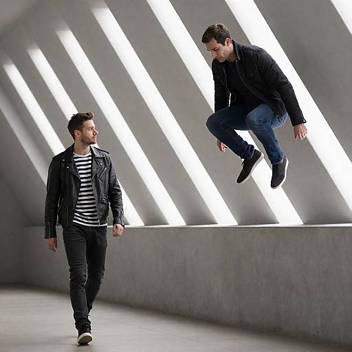 Urban Jump: Dynamic Night Street Scene