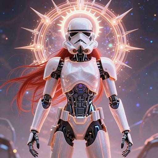 Cyberpunk Neon Warrior Girl